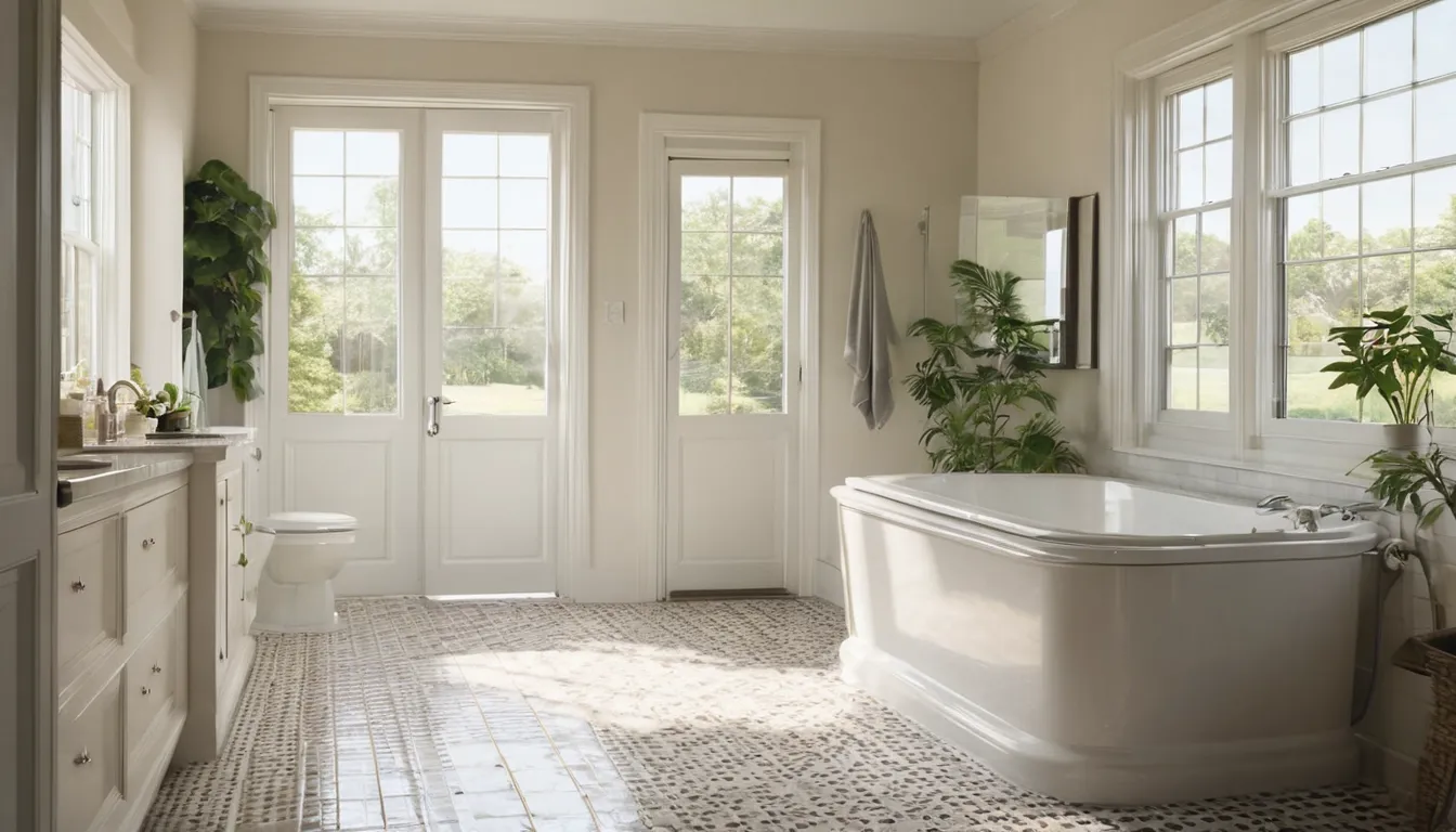 A smiling homeowner looking at a bright, accessible bathroom in La Plata